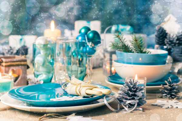 Noël noël table bord décorations [[stock_photo]] © fotoaloja