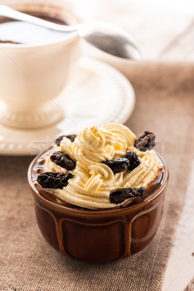 [[stock_photo]]: Crémeux · dessert · sweet · tasse · de · café · noir