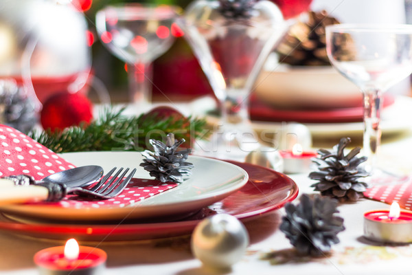 Рождества рождество таблице ужин украшения Сток-фото © fotoaloja