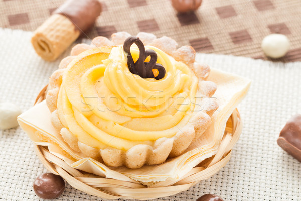 Sweet cream cake chocolate wafers candy Stock photo © fotoaloja