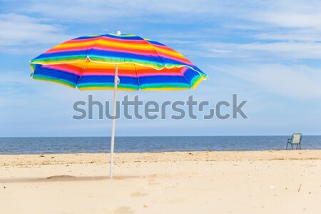 Foto stock: Colorido · guarda-sol · ensolarado · praia · natureza · fundo