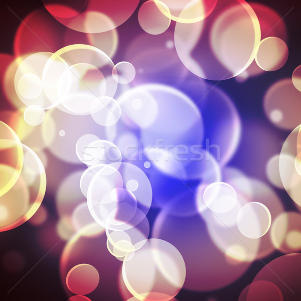 Stock photo: Colorful background blurred lights circle