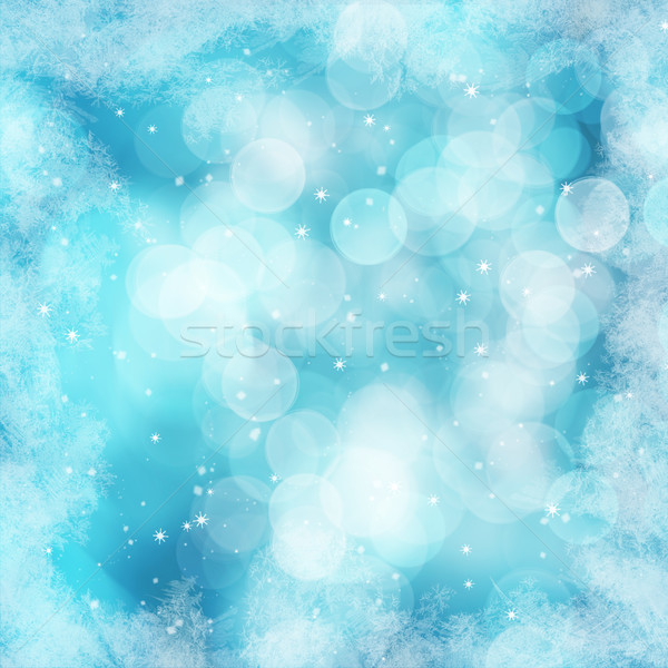 Winter background Graphics winter snow frost projectsspace text Stock photo © fotoaloja