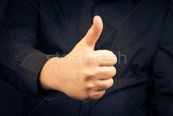 человека стороны большой палец руки Сток-фото © fotoaloja