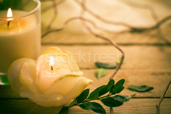 Foto stock: Perfumado · velas · natureza · saúde · beleza