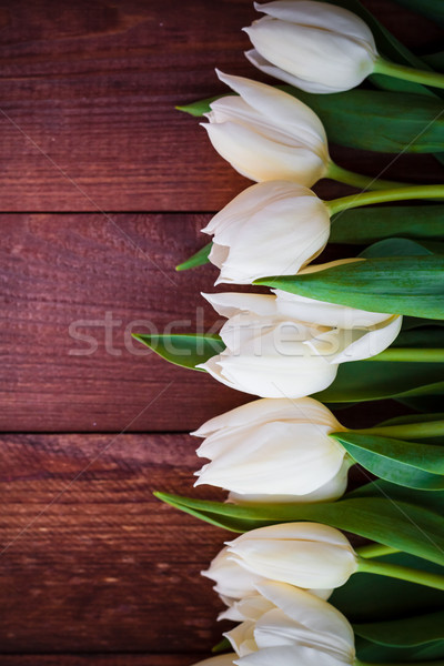 Kunst abstract voorjaar tulpen houten ontwerp Stockfoto © fotoaloja