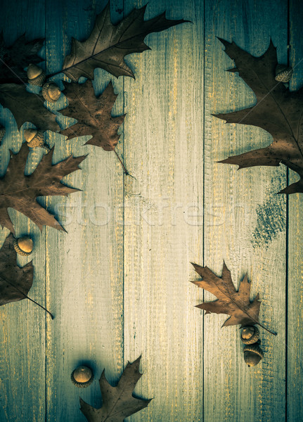 Cadeaux automne bois vintage bois design [[stock_photo]] © fotoaloja