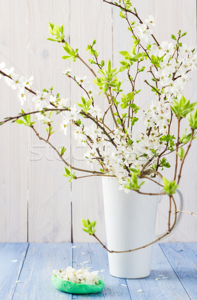 Still Life flowering branches vase Stock photo © fotoaloja