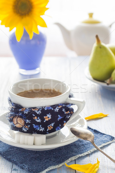 Stockfoto: Koffiekopje · zwarte · bruin · witte