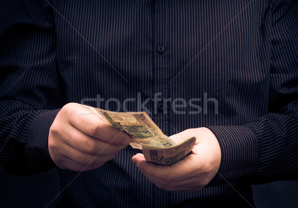 Mann Geld Hand Geschäftsmann Haut Stock foto © fotoaloja