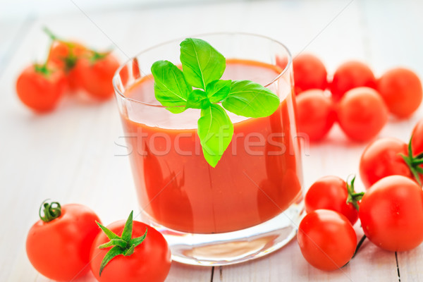 Vers tomatensap houten voedsel retro groenten Stockfoto © fotoaloja