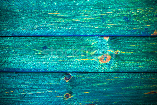 wall wooden planks painted green Stock photo © fotoaloja