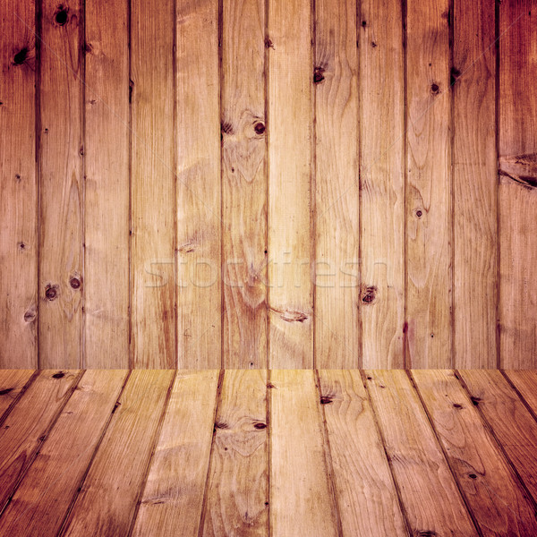 Stained wooden floor wall background Stock photo © fotoaloja