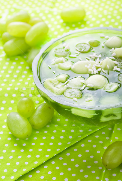 Delicious fruit jelly grapes dusted coconut shreds Stock photo © fotoaloja