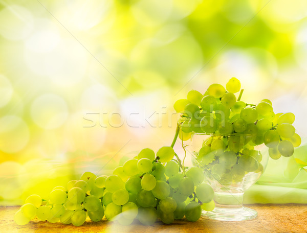 Bunches grapes glare sun Stock photo © fotoaloja