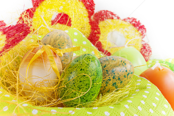 [[stock_photo]]: Art · Pâques · carte · de · vœux · œufs · de · Pâques · coloré
