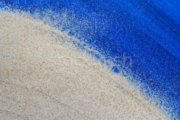 [[stock_photo]]: Marines · sable · table · en · bois · plage · eau · texture