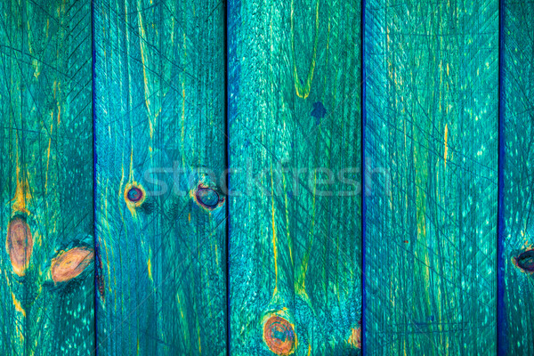 wall wooden planks painted green Stock photo © fotoaloja