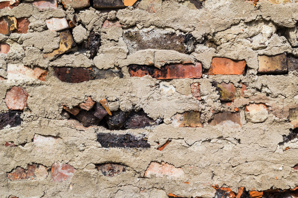 Oude defensie muur Rood bakstenen grijs Stockfoto © fotoaloja