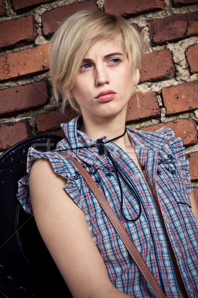 attractive cowboy girl Stock photo © fotoduki