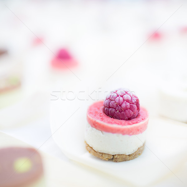 closeup raw raspberry pink cookie Stock photo © fotoduki