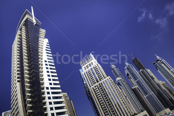 élevé luxe bâtiment gratte-ciel bleu ville [[stock_photo]] © fotoduki