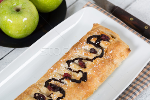 Almás pite természetes alma sütemény torta bogyók Stock fotó © fotoedu