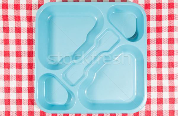 столовой лоток школы пластина обед пластиковых Сток-фото © fotoedu