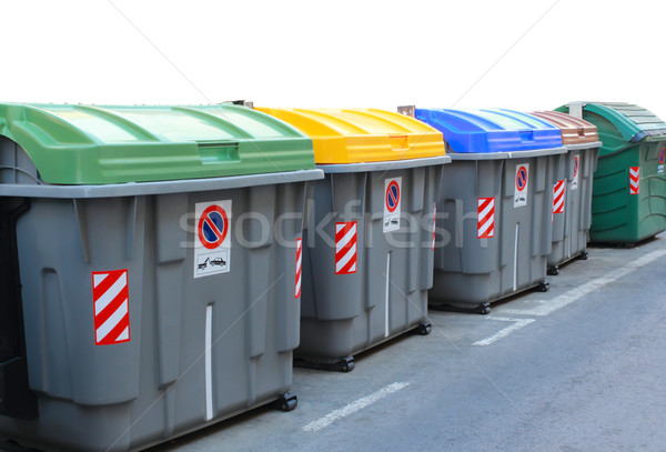 [[stock_photo]]: Recyclage · blanche · ciel · fond · métal