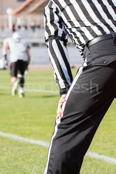 Fotbal arbitru înapoi mână sportiv Imagine de stoc © fotoedu