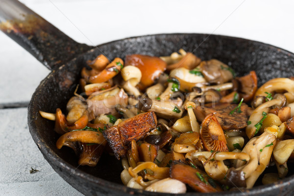 Sauteed wild mushrooms Stock photo © fotoedu