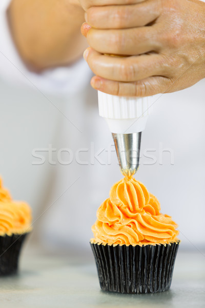 Stock photo: Pastry chef in the kitchen