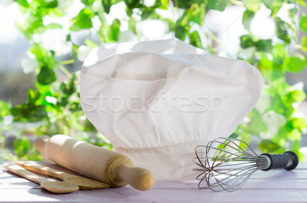 Hat kitchen with utensils Stock photo © fotoedu