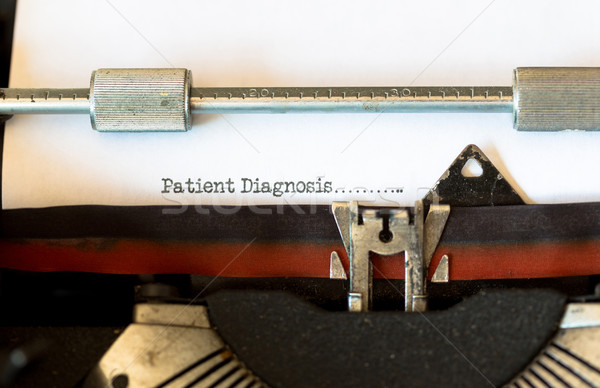 Stock photo: Vintage typewriter with a text