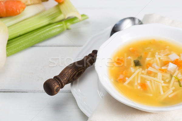 домашний суп природного Ингредиенты здорового зеленый Сток-фото © fotoedu