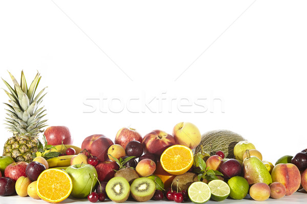 Foto stock: Fresco · frutas · delicioso · saudável · frutas · frescas · branco