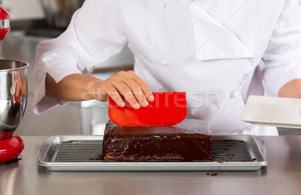 Pastry chef in the kitchen Stock photo © fotoedu