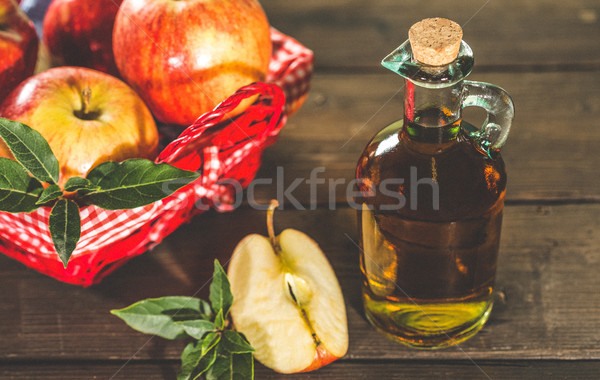 Apfel Apfelwein Essig frischen Natur Glas Stock foto © fotoedu