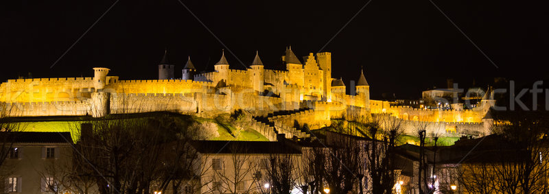 Castle and walls of Carcassonne Stock photo © fotoedu