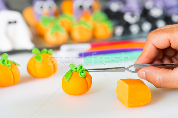 Confectioner with figures of halloween Stock photo © fotoedu