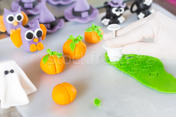 Confectioner with figures of halloween Stock photo © fotoedu