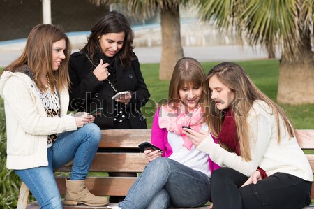 Kolej toplantı Öğrenciler çim Stok fotoğraf © fotoedu