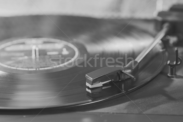 Draaitafel oude record spelen disco zwarte Stockfoto © fotoedu