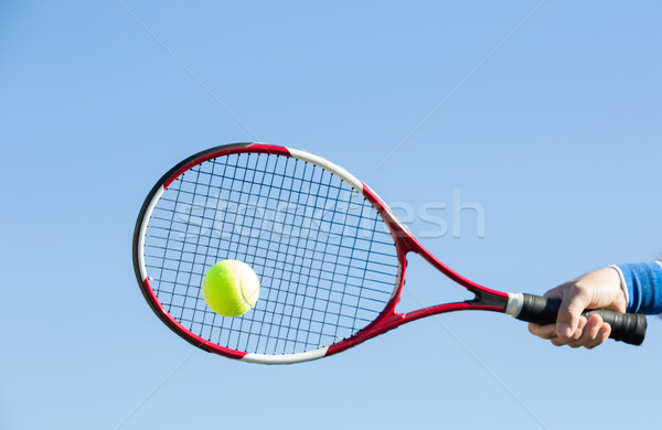 Stock fotó: Teniszező · labda · napos · idő · sport · nyár · tenisz