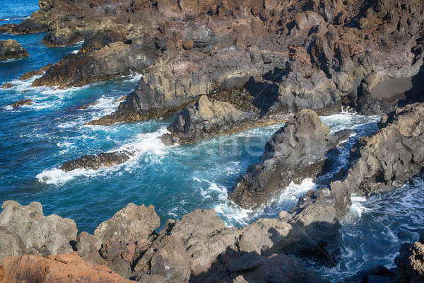 Stock photo: Rocky landscape of the island of Lanzarote