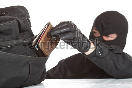 Terrorista mano blanco hombre máscara peligro Foto stock © fotoedu