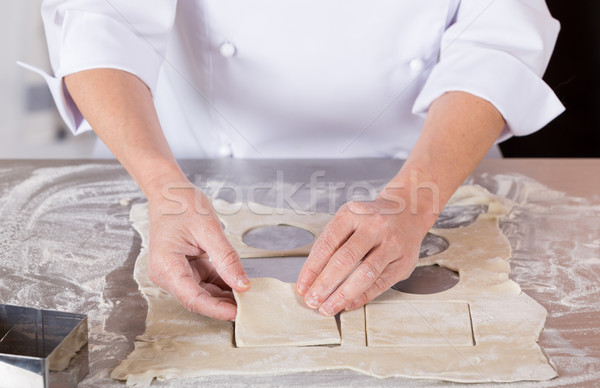 Baker kneading dough Stock photo © fotoedu