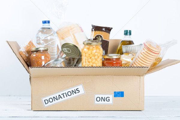 élelmiszerbiztonság támogató lakásügy étel adomány szegény Stock fotó © fotoedu