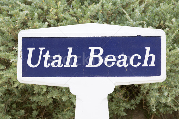 Utah beach sign Stock photo © fotoedu
