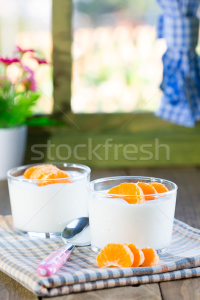 природного йогурт частей мандарин продовольствие Сток-фото © fotoedu